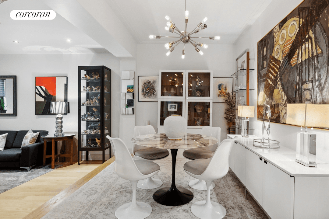 TRIPLE MINT CONDITION This peaceful, south and east corner two bedroom and two bathroom home resides in Beekman Court ; a beautifully maintained full service Art Deco pre war cooperative.