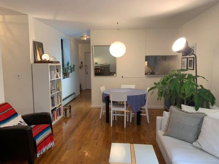 High floor, large furnished or unfurnished 2 bedroom apartment for rent in Central Harlem at pre war elevator condominium.