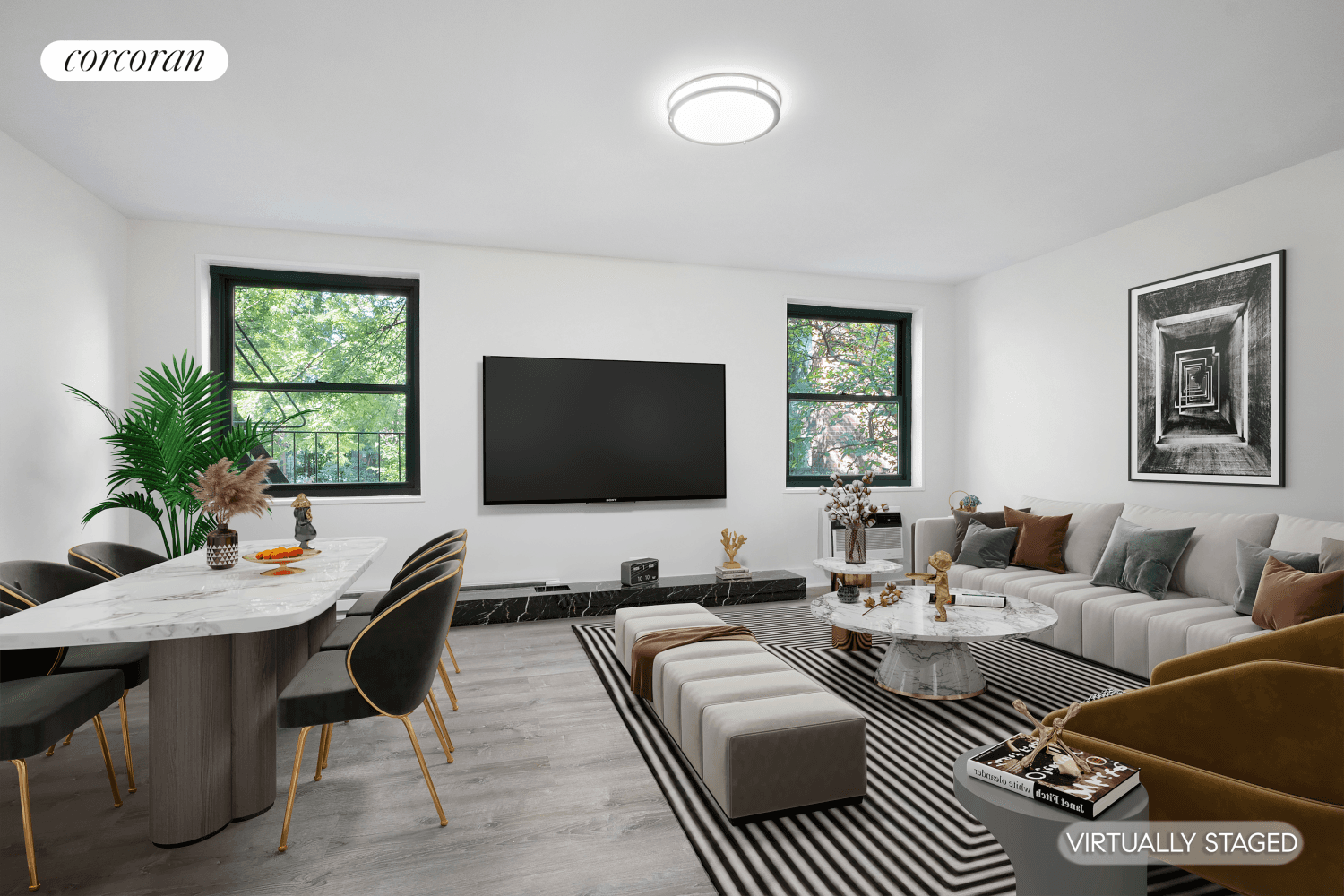 Located just one flight up, 626 Washington Street 1A is an incredibly spacious ideally laid out 2 bedroom apartment in the coveted West Village Houses.