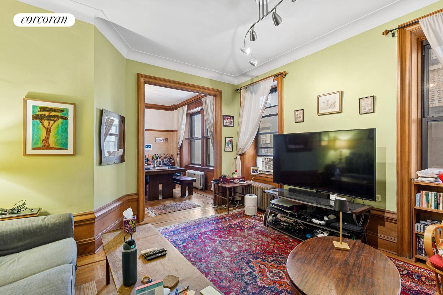 Exuding the elegant warmth that lovingly restored original woodwork gives, this apartment offers peaceful and gracious living of a bygone era.