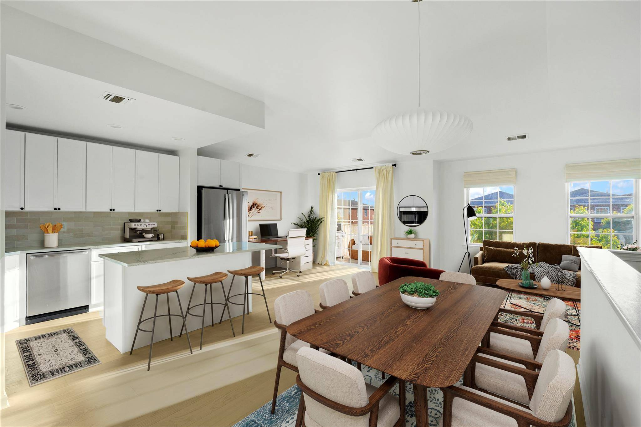 An immaculately reimagined 3 bed, 2 bath condo with parking in a pristine waterfront community.