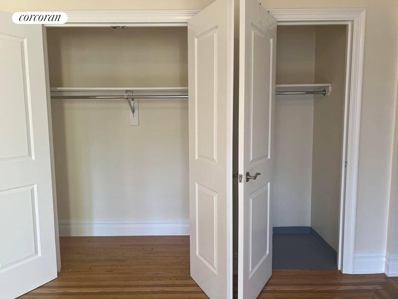 Beautiful 505 sq ft luxury studio apartment with bright Southern exposure, beamed ceilings, herringbone floor, three extra large closets, granite kitchen, tiled windowed bathroom, and wonderful layout.