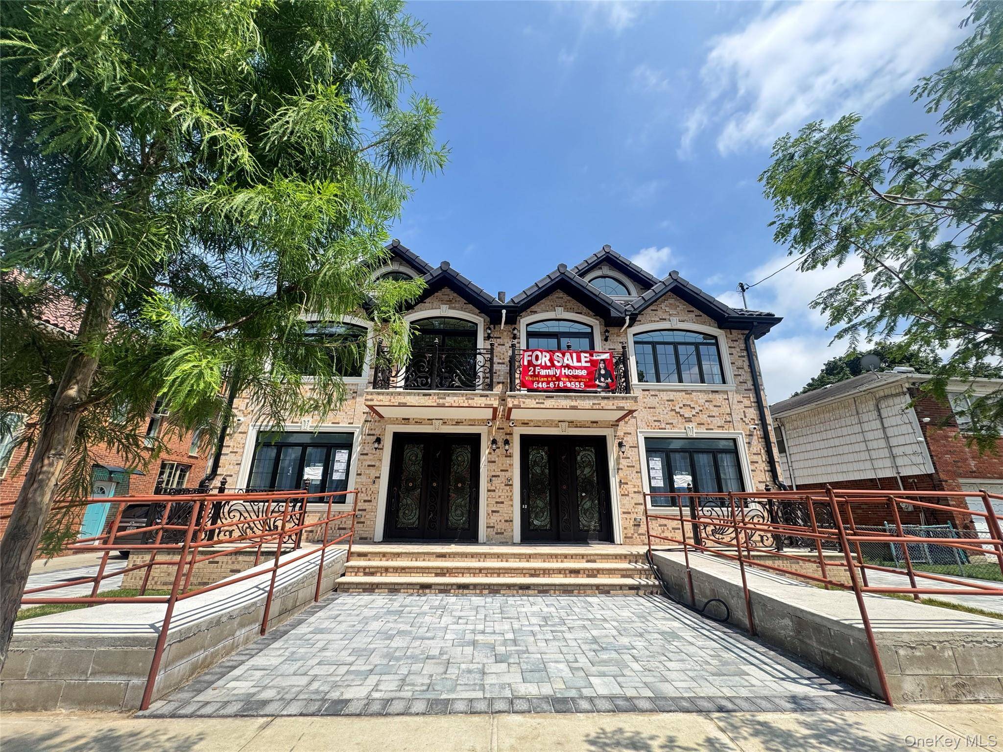 NEW CONSTRUCTION, spectacular, custom built brick 2 family house approx 2100 sqft of luxury workmanship includes a 1056 sqft lower level with 9 ft ceilings finished with the same attention ...