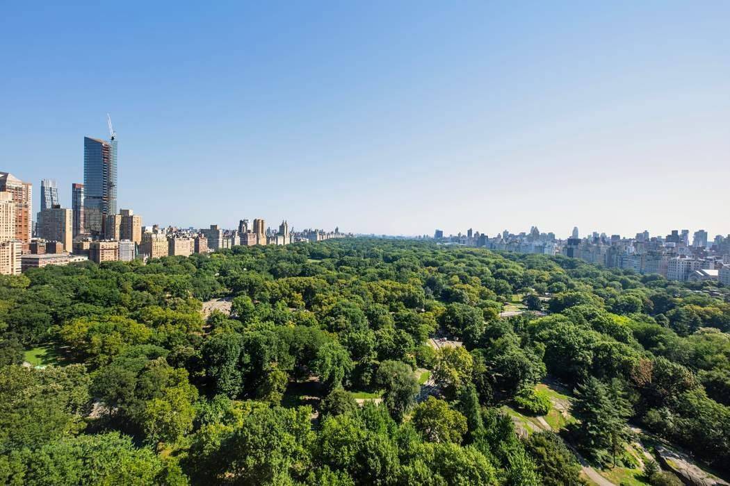 This spectacular seven room aerie perched atop the prestigious Hampshire House on Central Park South is defined by its expansive and glorious views of Central Park and the Manhattan skyline.