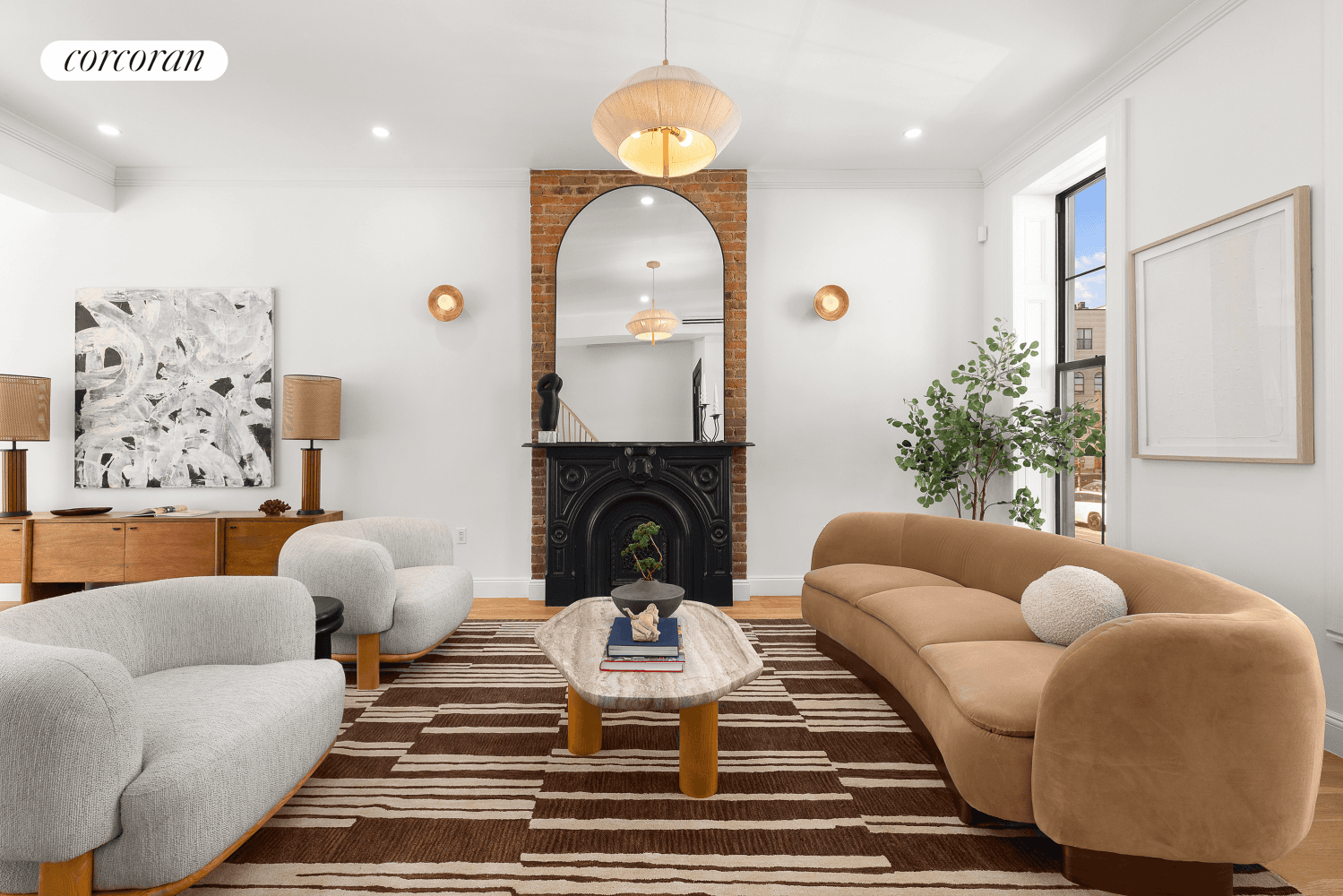 Meet 668 Lexington Avenue, a meticulously reimagined 20 foot wide, two family brownstone that masterfully blends warmth and modern sophistication.
