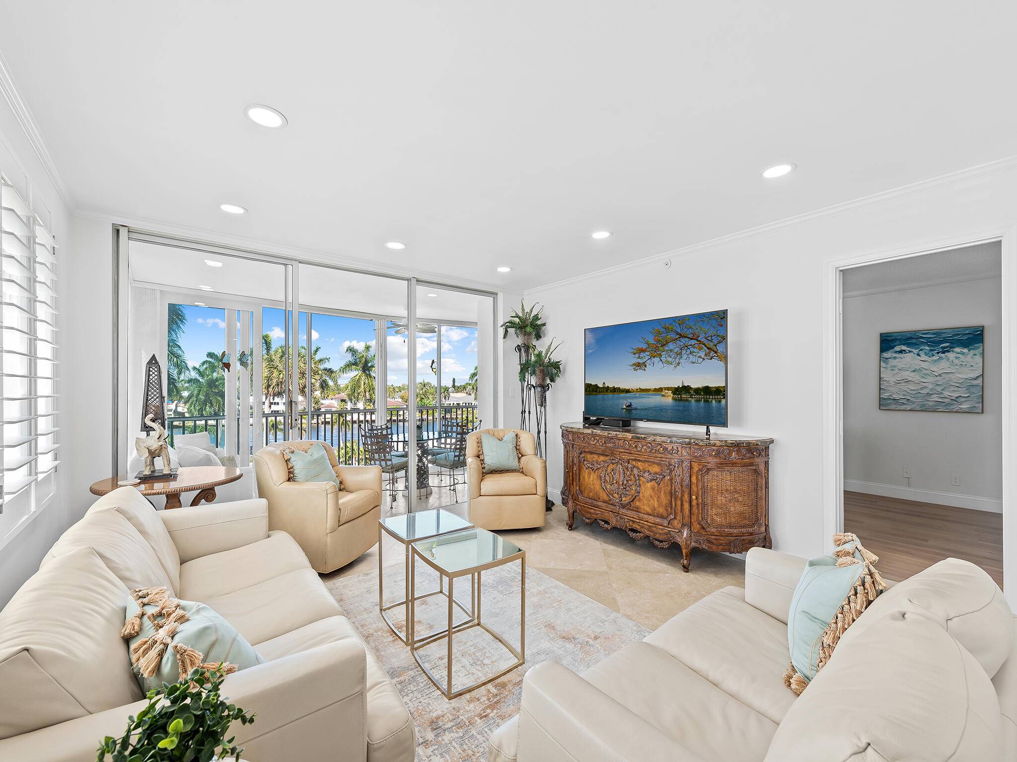Beautifully updated Southern Corner with direct Intracoastal views !
