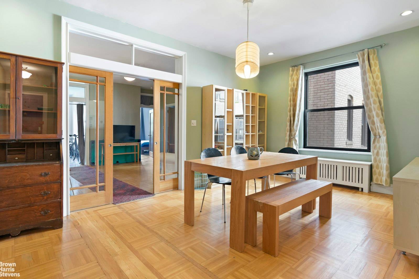 Bright renovated Edwardian Five pre war with 2 bedrooms, dining room, living room, kitchen and one full bath.