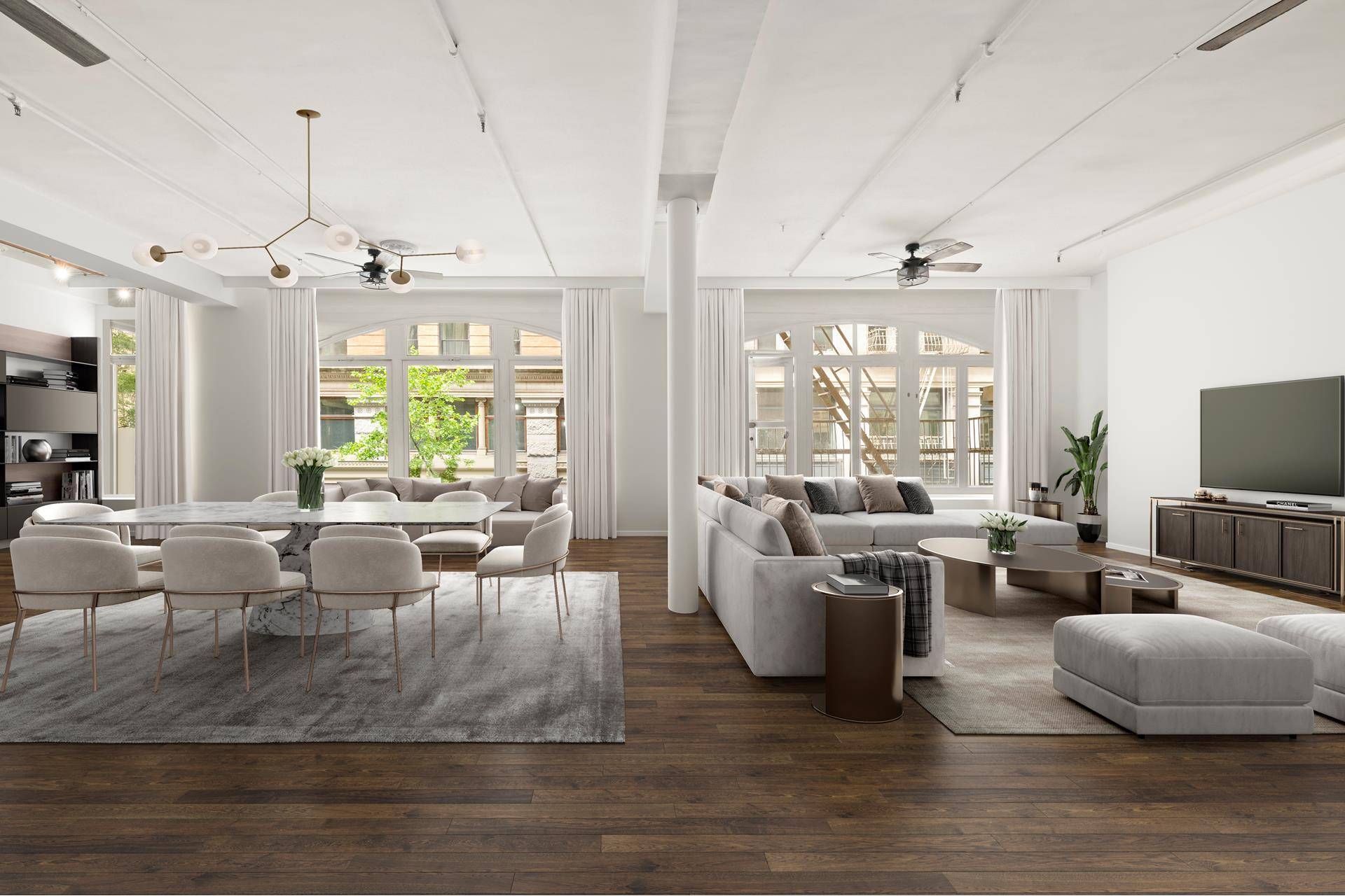 In the heart of SoHo's most storied block where cast iron facades and cobblestone streets whisper the neighborhood's artistic past resides a loft that speaks fluently in the language of ...