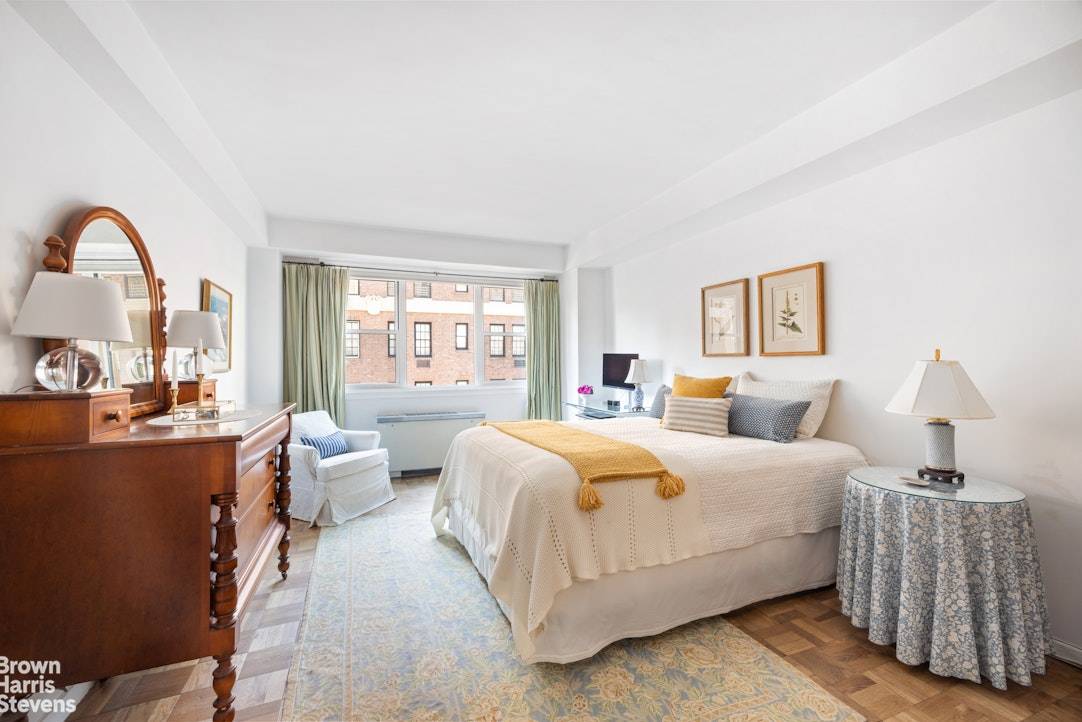 Bright, quiet, and beautifully scaled, this one bedroom home sits on a high floor within a full service white glove cooperative.