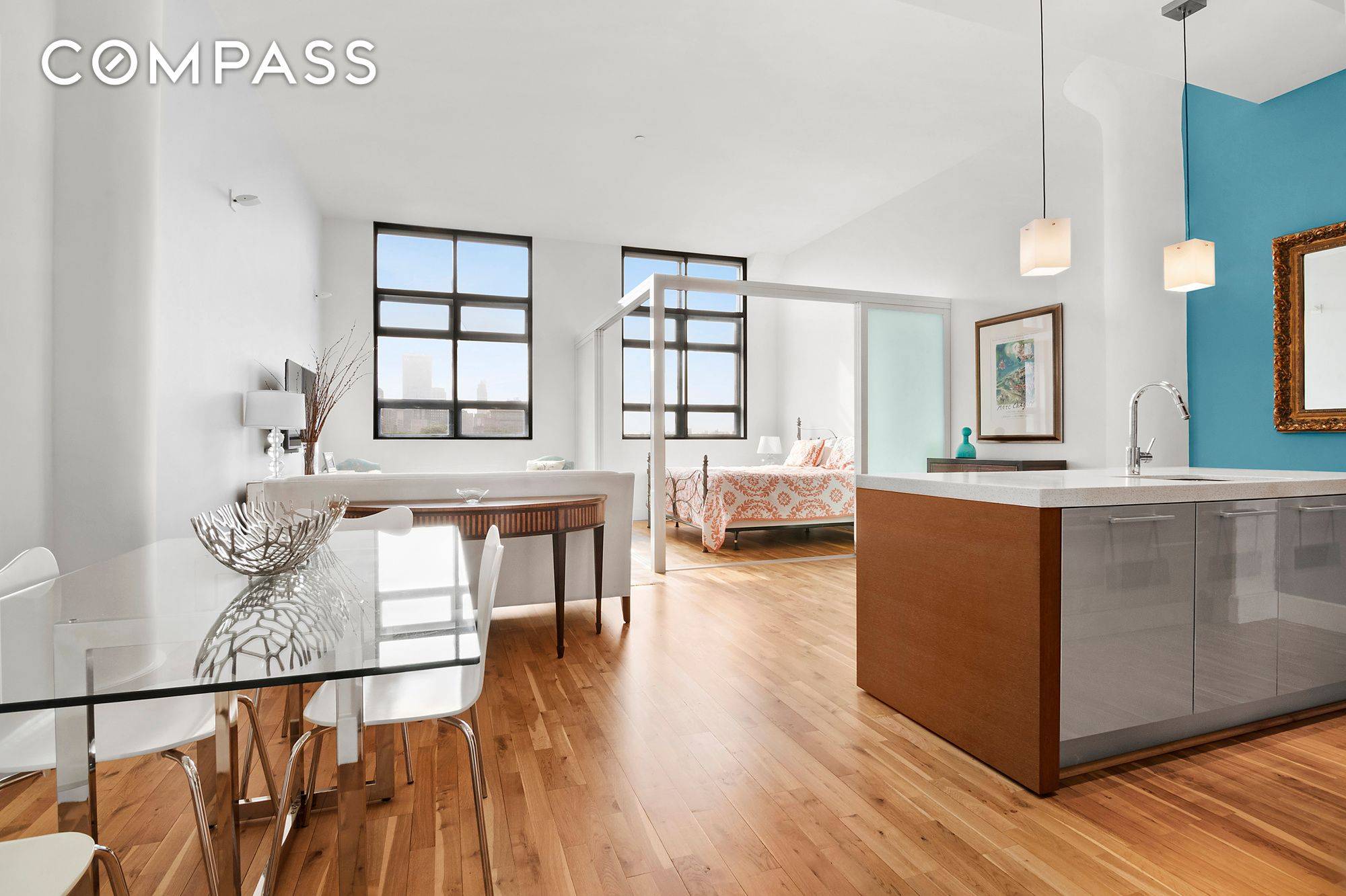 Expansive 1, 100 SF home office as the bedroom, and stunning bathroom condo loft apt home at 360 Furman Street !