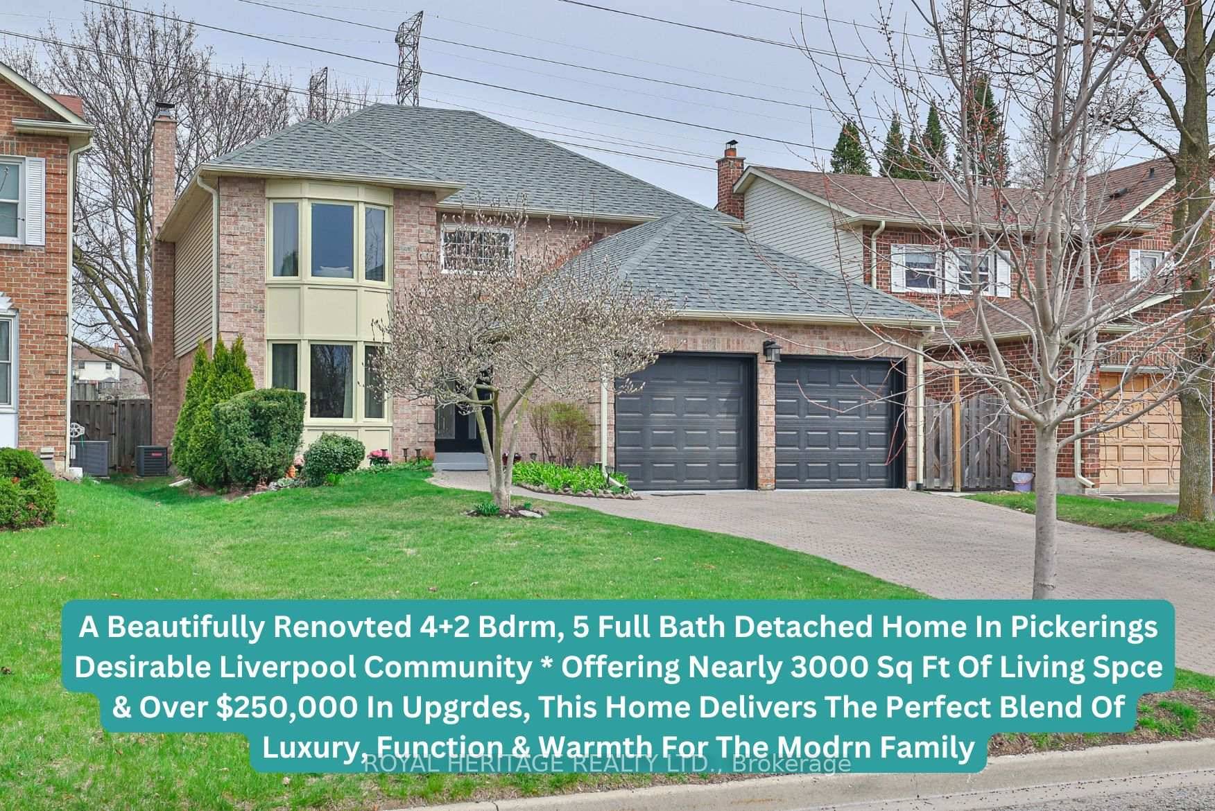 Welcme To 1131 Harvest Drive A Beautifully Renovted 4 2 Bdrm, 5 Full Bath Detached Home In Pickerings Desirable Liverpool Community Offering Nearly 3000 Sq Ft Of Living Spce amp ...