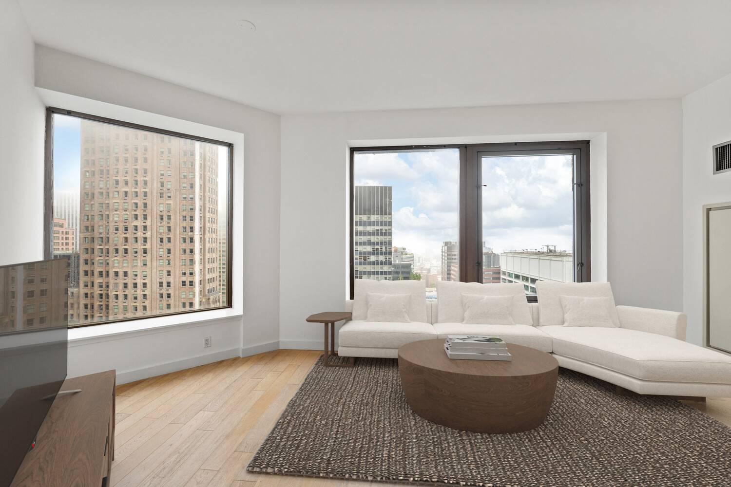 Platinum Properties is proud to present residence 38N at 75 Wall Street, boasting gorgeous river views and a spacious floorplan with one bedroom, a home office, and two bathrooms.