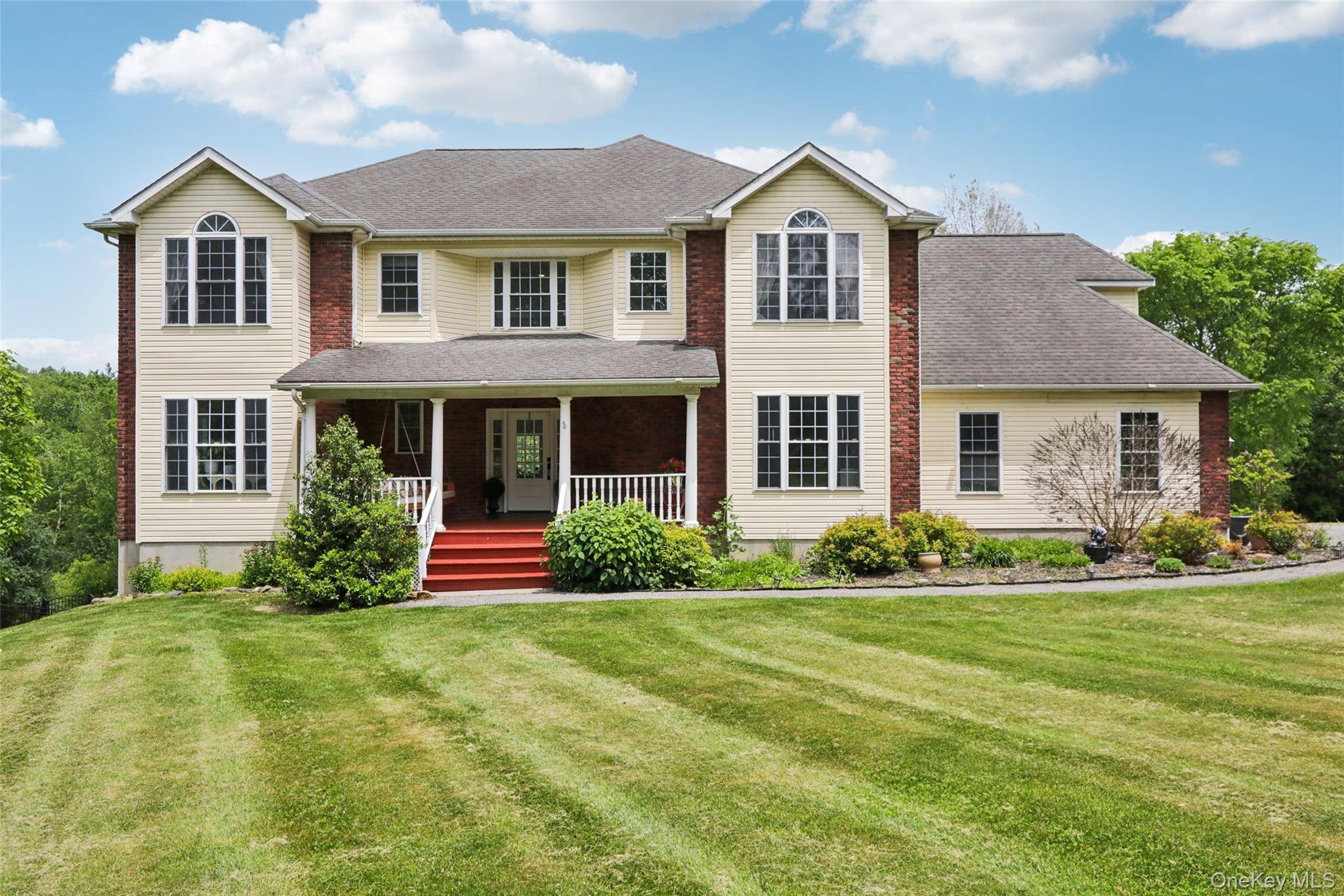 This beautiful home sits on 7.