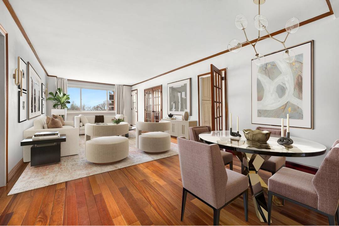 Converted Two Bedroom with Water Views at River Terrace Enjoy elevated living in this expansive, light filled two bedroom home with balcony at River Terrace, a full service co op ...