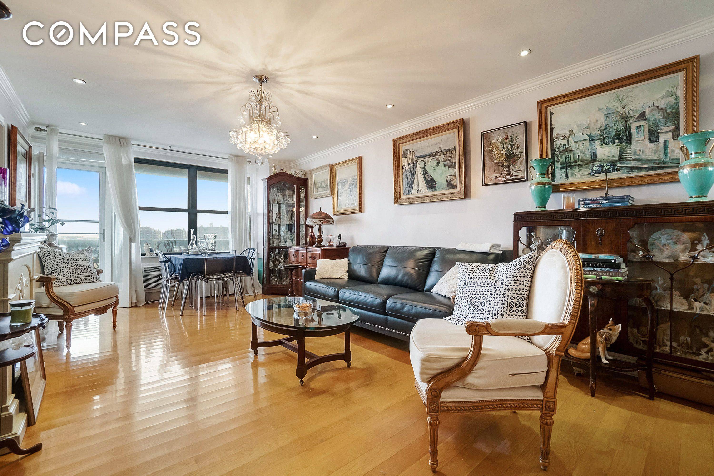 Wake up to breathtaking ocean views in this stunning one bedroom co op in tranquil Brighton Beach.