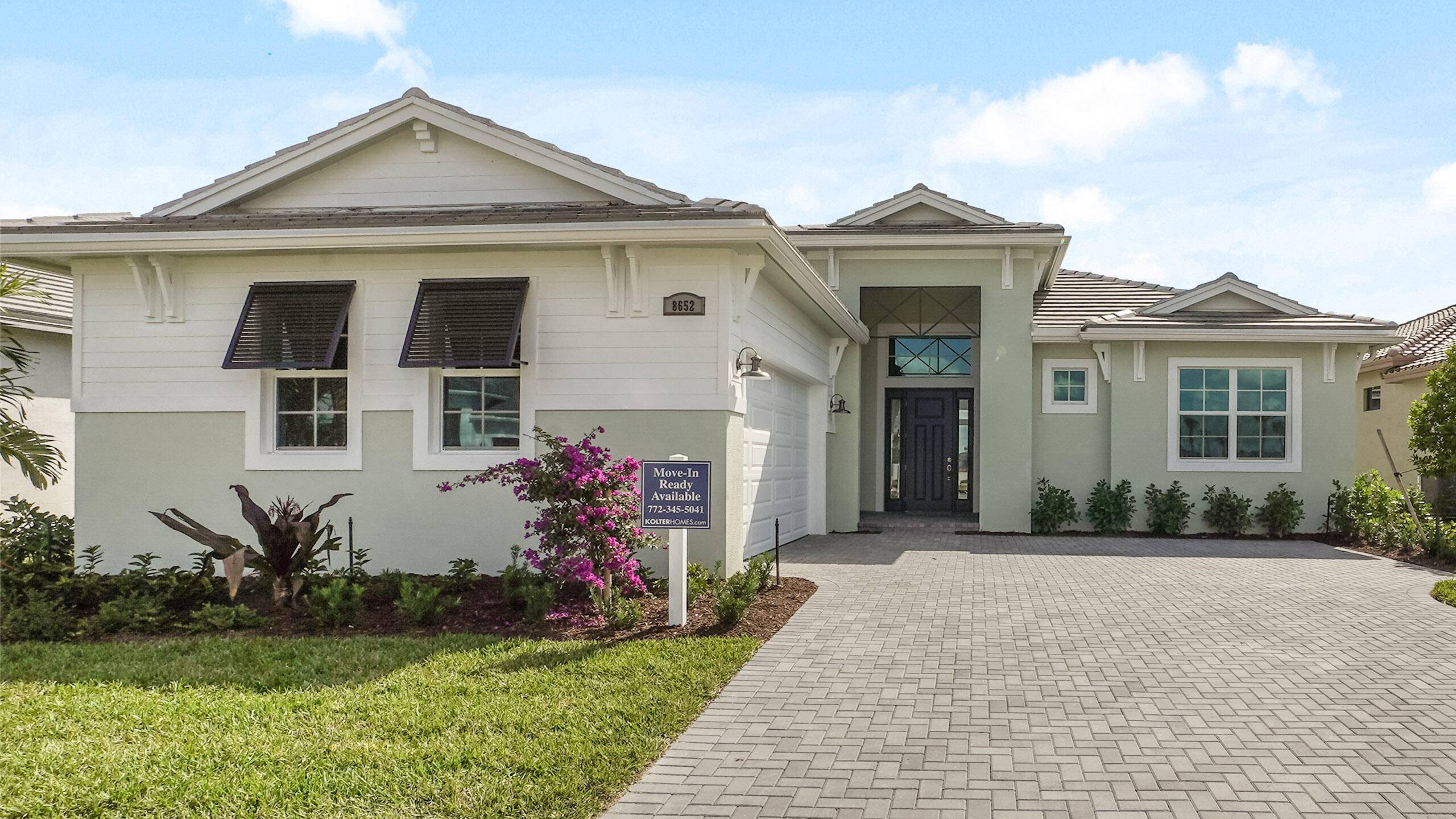 New Construction This west exposure Riley lakeview home features 3 Bedroom, a Study, 3 Full Baths, and 1 Half Bath.