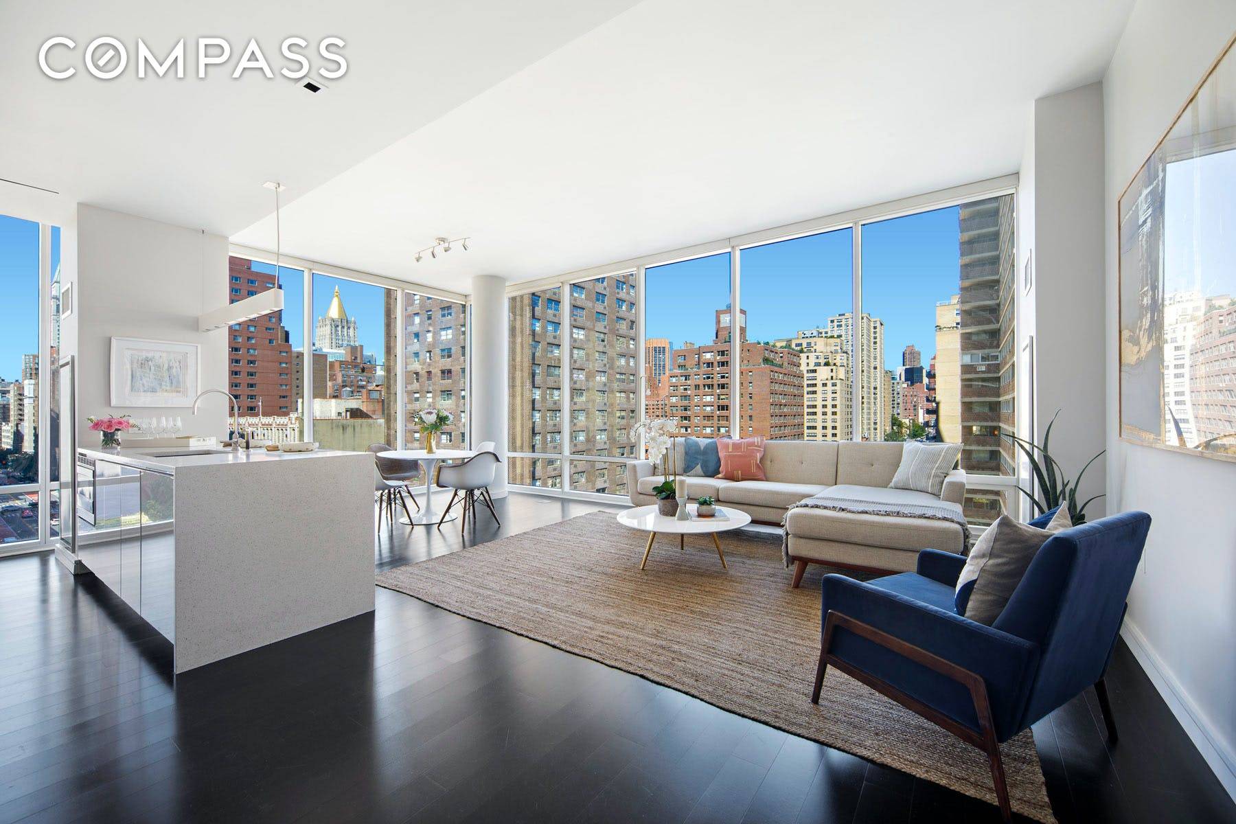 Gorgeous two bedroom corner apartment with two full bathrooms in the Tempo's highly desirable D line.