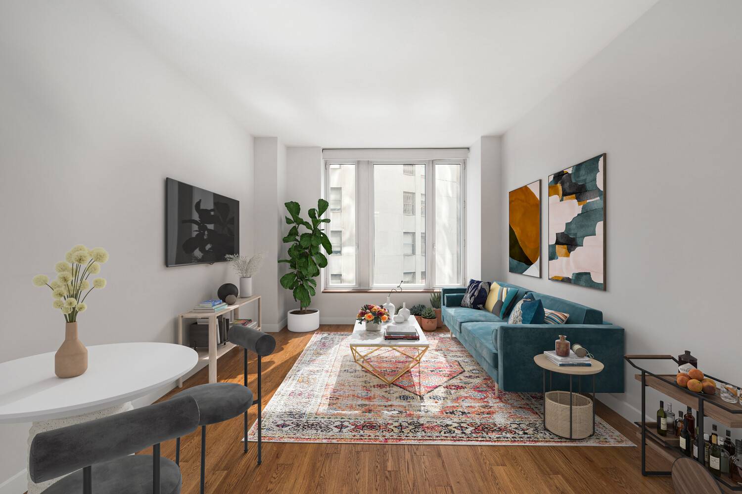 Modern Elegance in the Heart of the Financial District Introducing Residence 9F at 15 William Street a sleek and spacious 1 bedroom, 1 bathroom home offering 812 square feet of ...