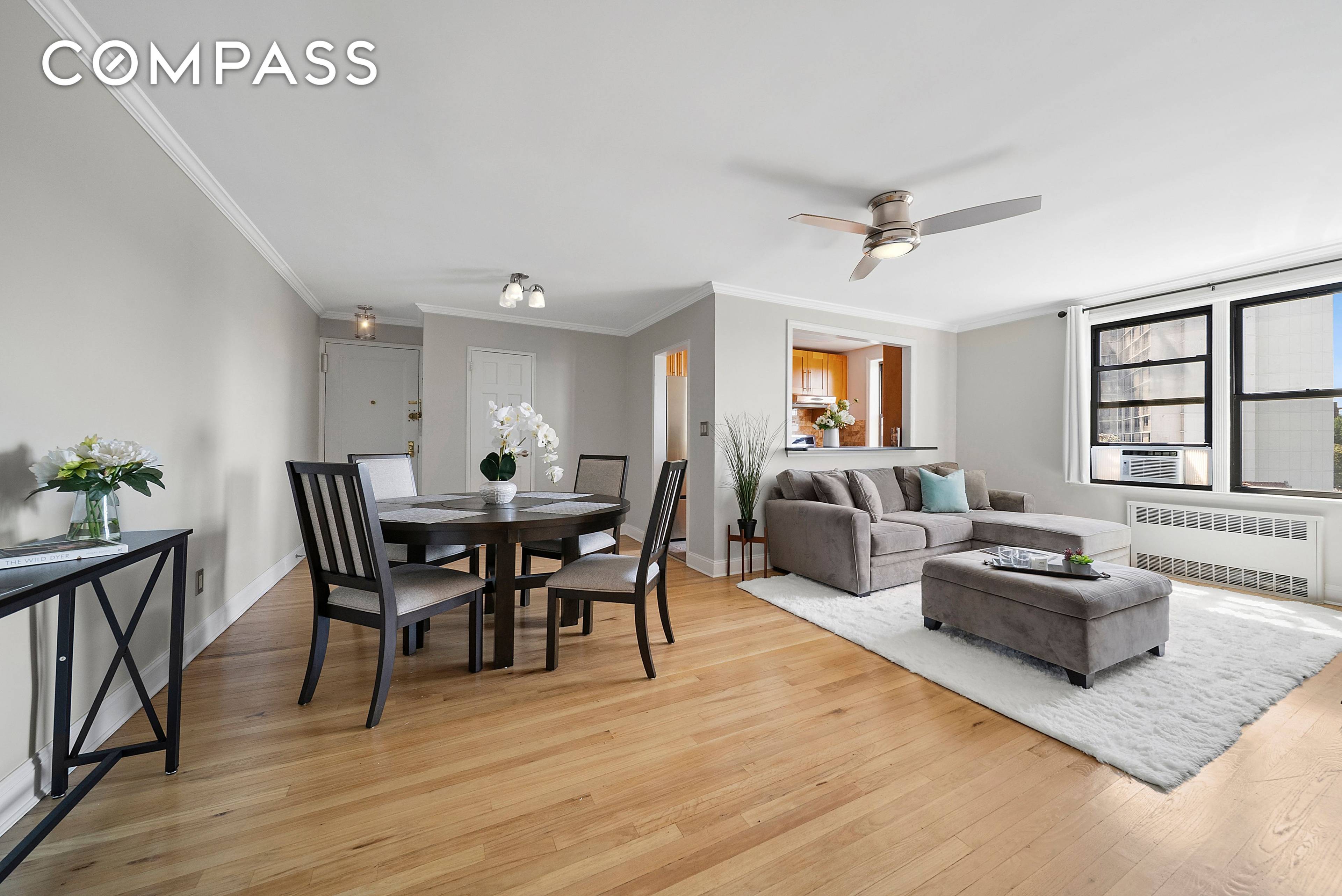 Move right into this beautifully gut renovated, sun drenched 2 bedroom apartment with sweeping southern exposure and WATER VIEWS.