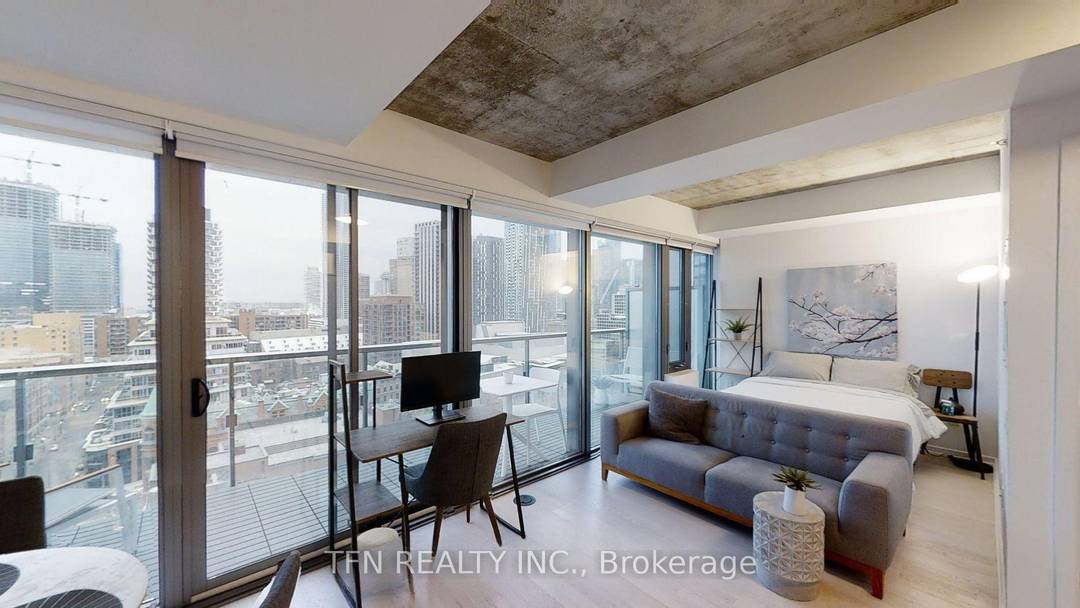 Luxurious fully furnished studio with ample storage.