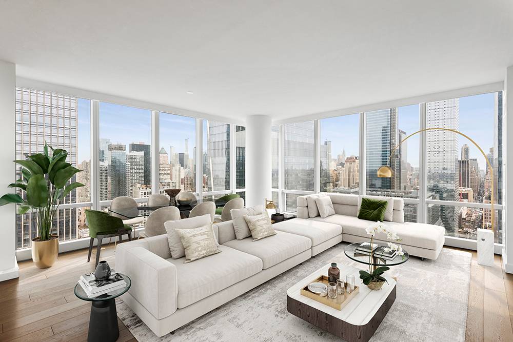 A corner rental nestled in the heart of the brand new Hudson Yards development, this 3 bedroom, 3 bathroom home is a portrait of contemporary city luxury.