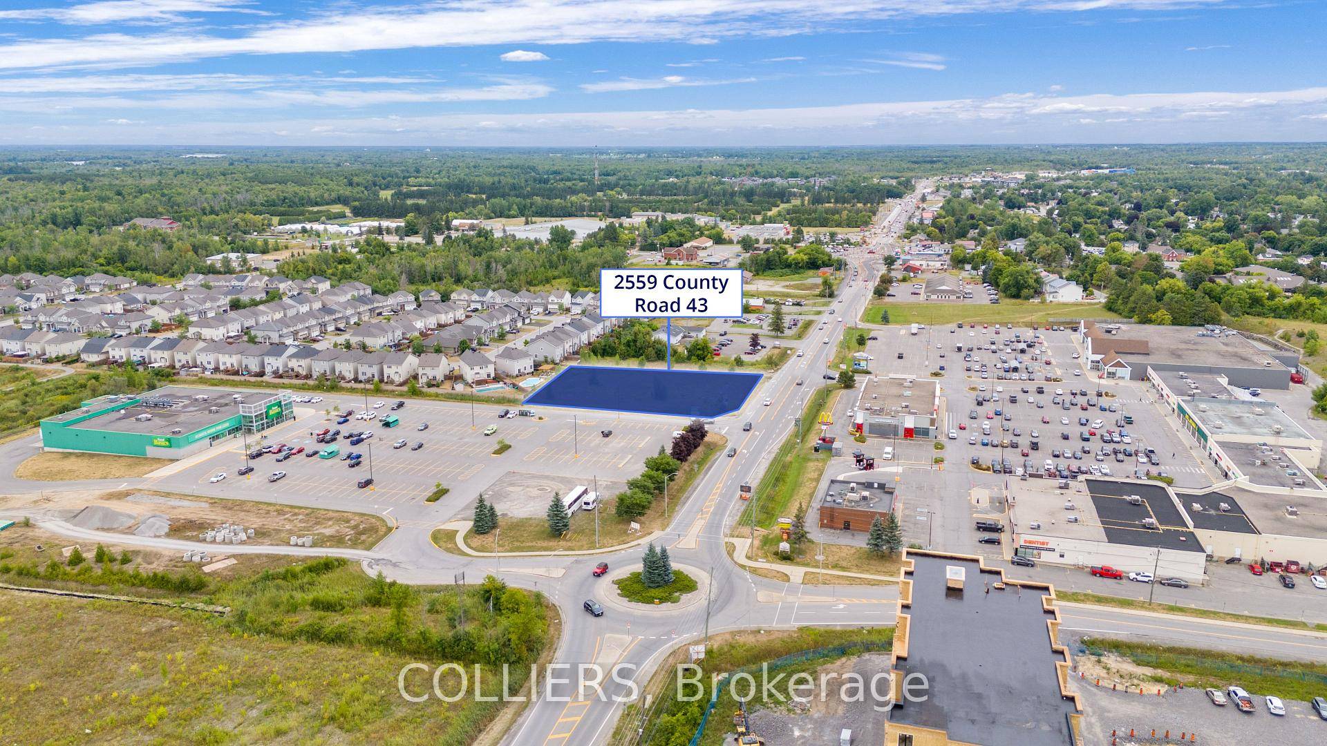 Corner 1. 15 acre retail development site on Highway 43 in booming Kemptville, one of Eastern Ontario's fastest growing communities.