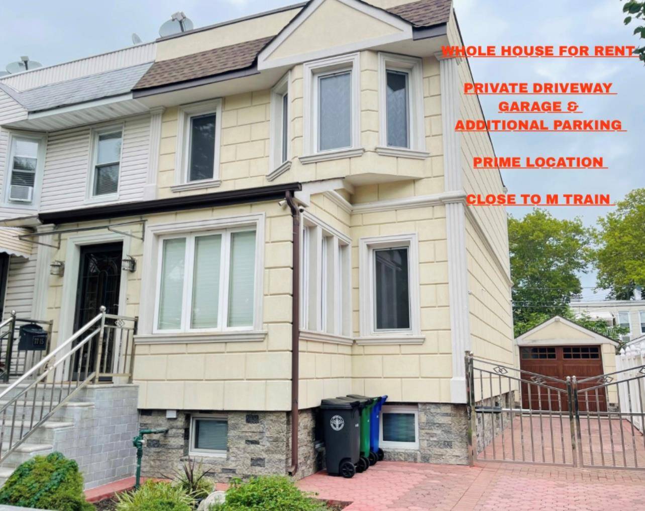 OPEN HOUSE BY APPOINTMENT SATURDAY 08 09 11AM 12PM FOR RENT Full House in Prime Glendale Location Close to M Train Located on a quiet, tree lined street in the ...