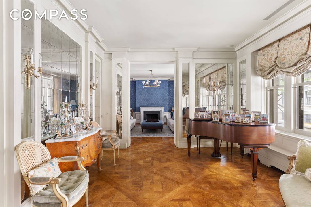 The duplex maisonette at 555 Park Avenue blends exquisite townhouse charm with full service amenities in one of Park Avenue's prestigious boutique co ops.