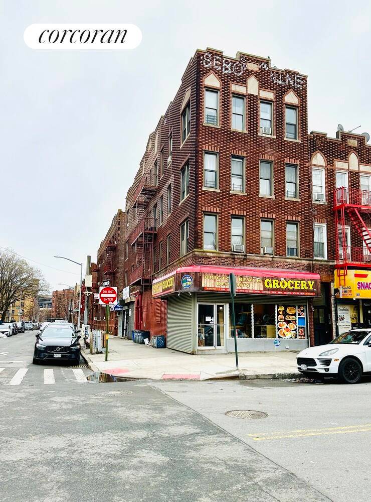 Exceptional mixed use investment opportunity on a prime corner lot in the heart of Brighton Beach.