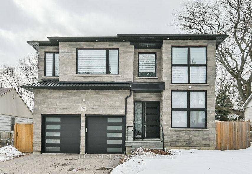 Modern custom built home on 50ftx133 ft lot, High end luxurious finishes, 10ft ceilings on main floor, modern open concept kitchen with stainless steel appliances and subzero fridge, glass railings, ...