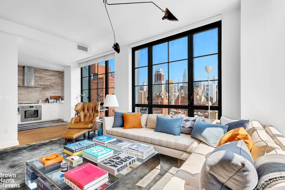 Positioned near the pinnacle of this full service, luxury condominium, unit 19A is a stunning two bedroom, two bathroom floor thru apartment with 3 exposures of panoramic casement windows framing ...