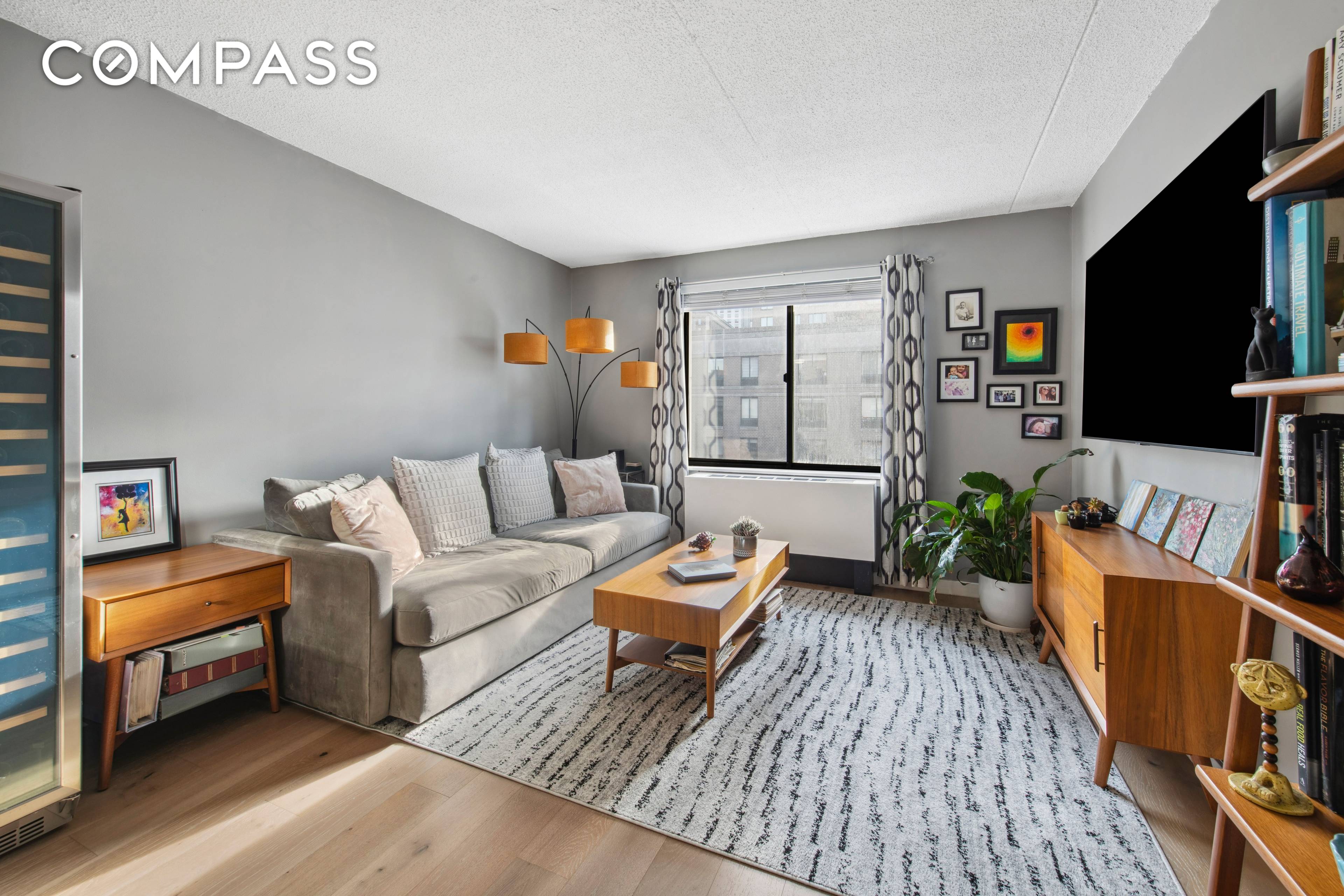 Introducing 300 Rector Place, Apartment 8N, a stunningly renovated one bedroom, one bath residence combining modern elegance and comfort.