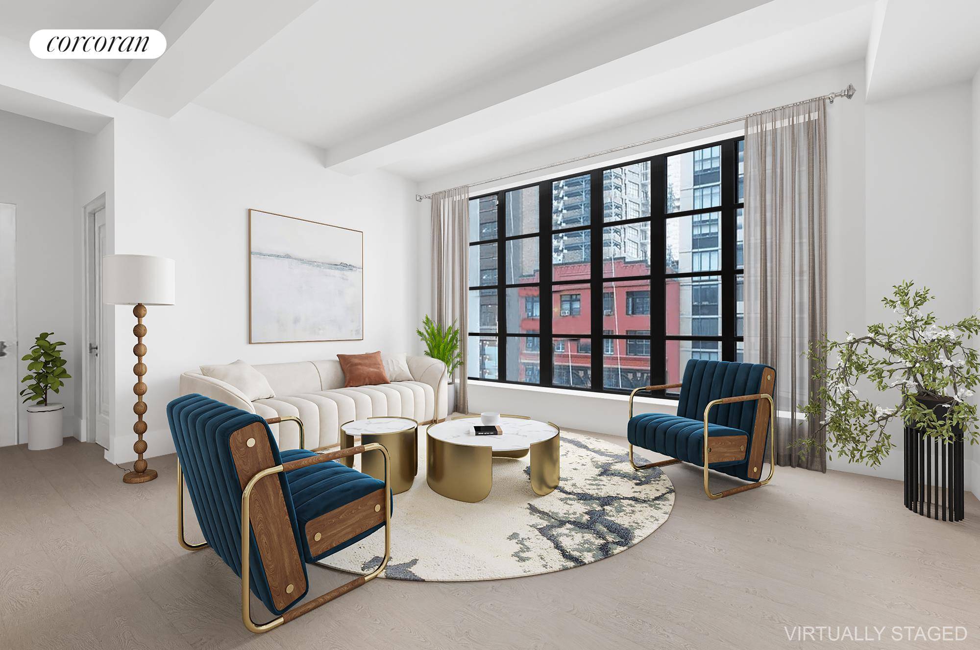 FOR INVESTORS, TENANT IN PLACE UNTIL THE END OF OCTOBER 2023 This two bedroom, two and a half bath residence offers dramatic 11' 5 ceilings, east exposures, and views over ...