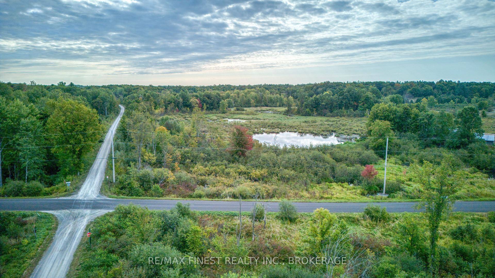 A beautiful 100 acre parcel with areas of mature trees, ponds and marshy areas.
