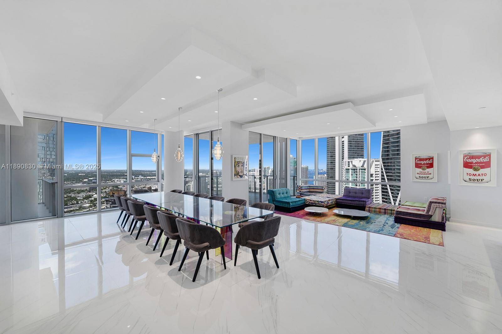 Paramount Miami, home to Miami s largest amenity collection, presents its only combined residence a one of a kind 4 bed 5 bath den corner home over 4, 500 SF.