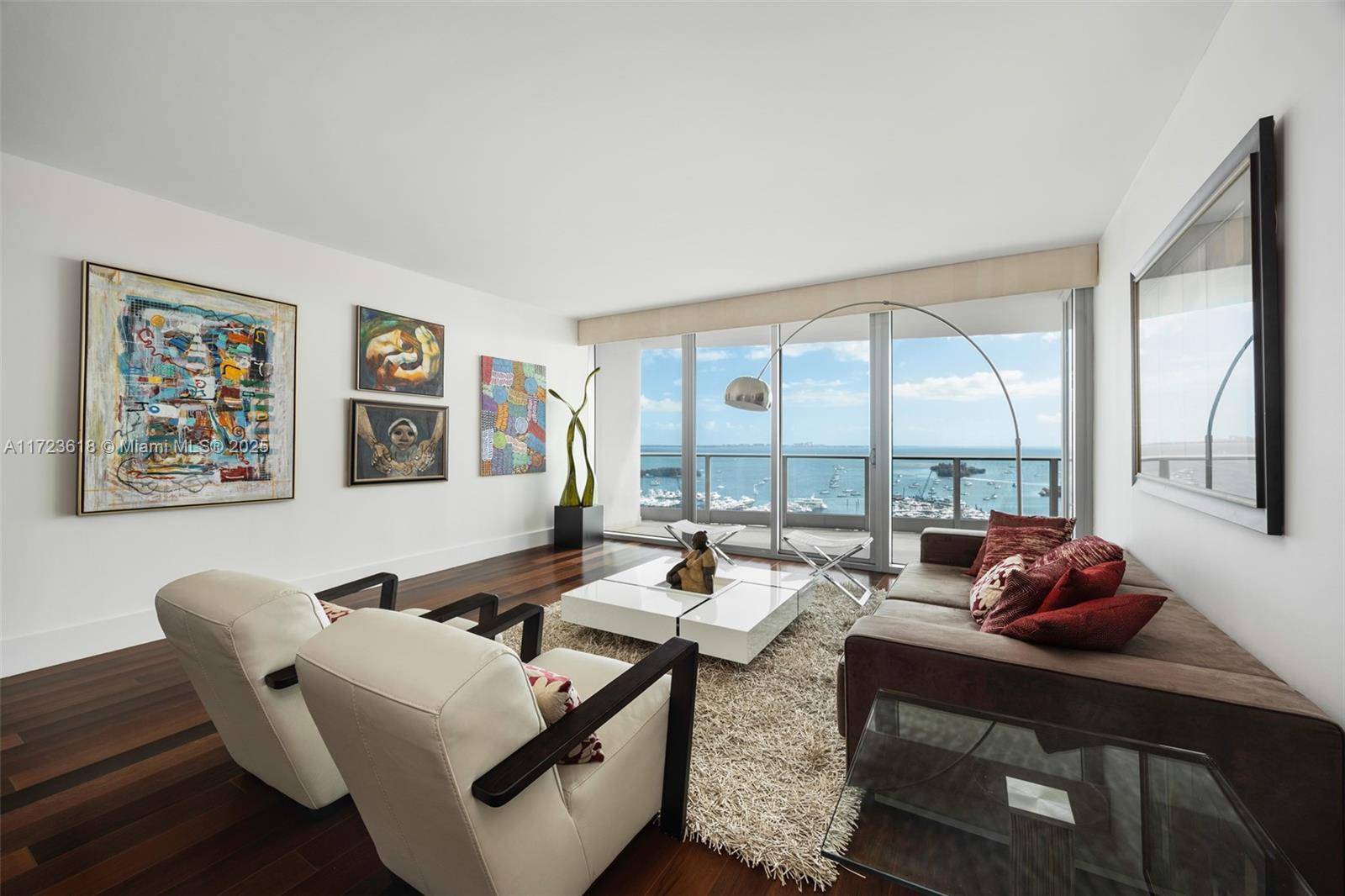 Spacious 3 bed, 3. 5 bath residence with stunning water views at the prestigious Grovenor House.