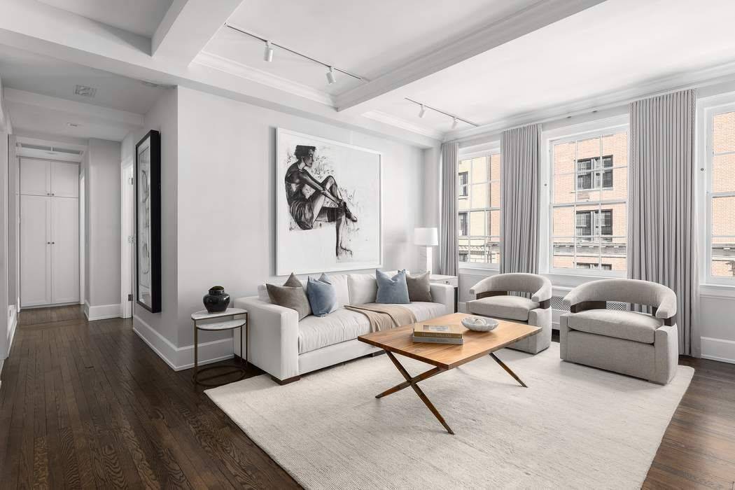 Charming Renovated Prewar Classic Five Room Residence 4A at 120 East 75th Street is a sunny, thoughtfully renovated prewar five room apartment with two bedrooms, two full bathrooms and a ...