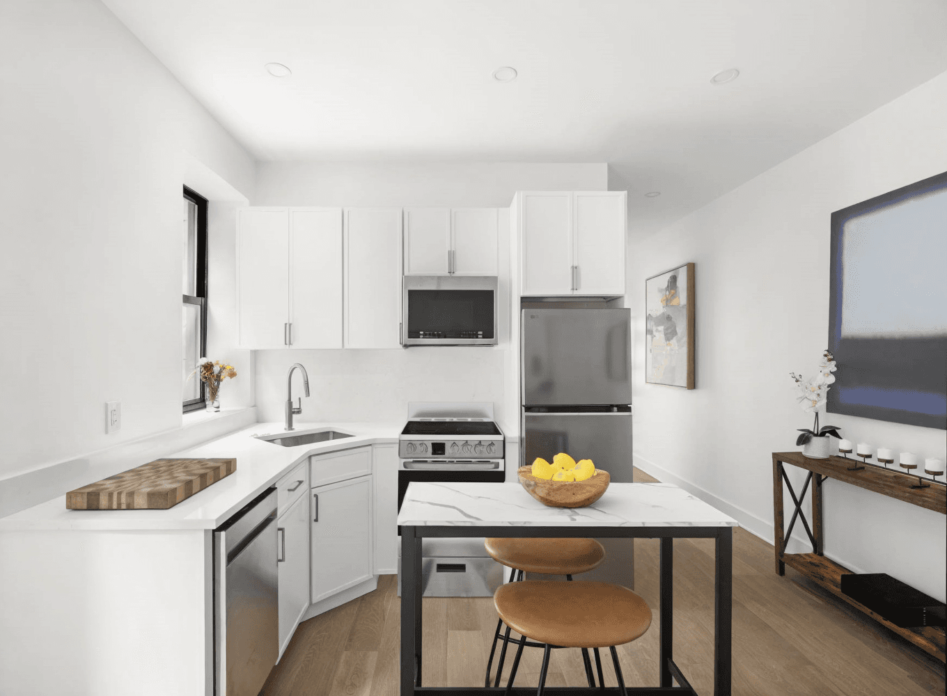 Welcome home to this beautifully renovated, two bedroom, one bathroom Sponsor unit just two blocks from Central Park.