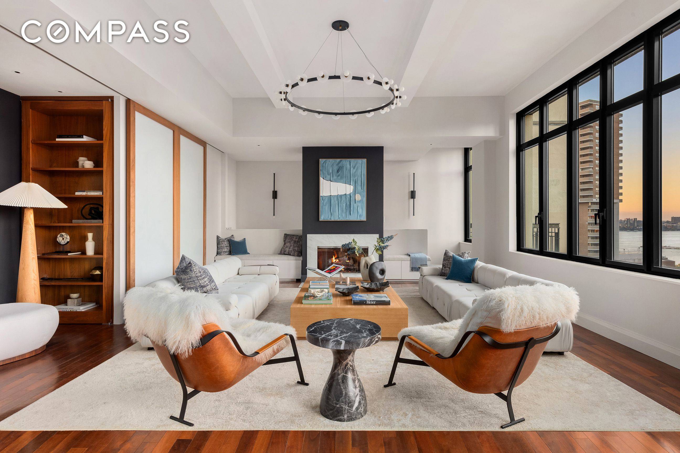 Incredible Duplex Loft with Panoramic Views and a Spectacular Terrace Perched High above Tribeca, with panoramic river and skyline views from every room and one of the most ideal terraces ...