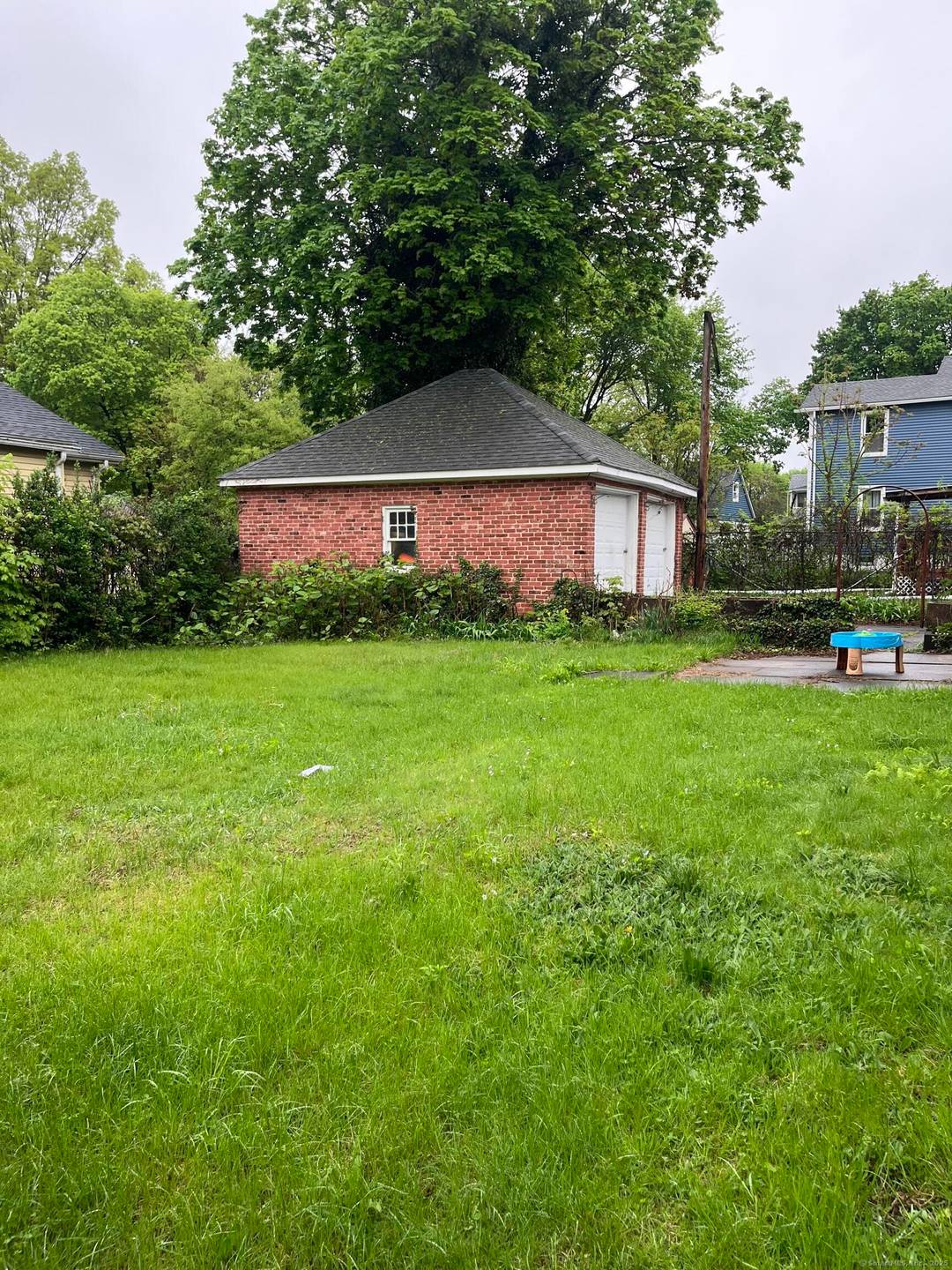 Two family with two car garage and great yard.