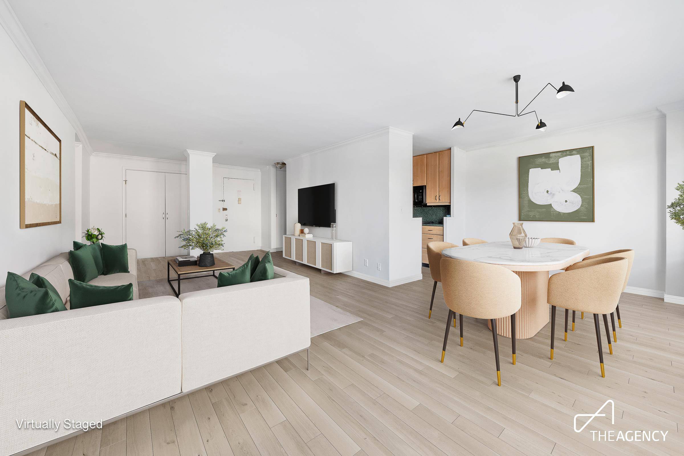 This classic corner Lincoln Towers 2 BR, 2 Bath high floor home has a dining alcove, huge closet space and a 26' terrace, with open views looking west and north, ...