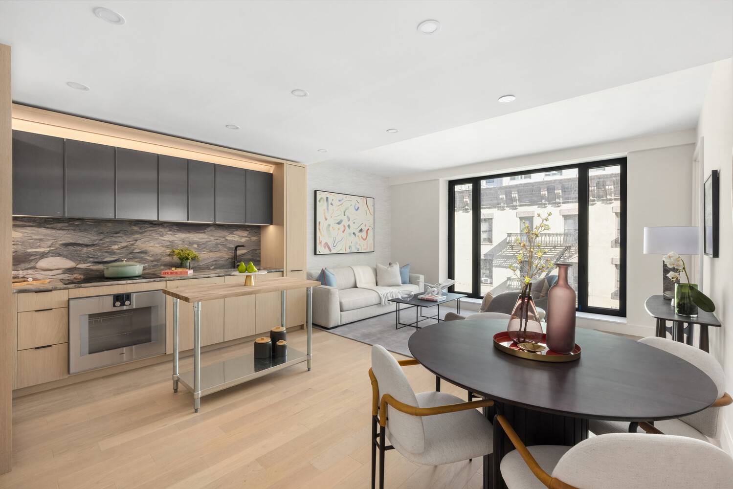 Welcome to Residence 2D N a beautifully designed two bedroom, two bathroom corner residence with 864 square feet of interior space.