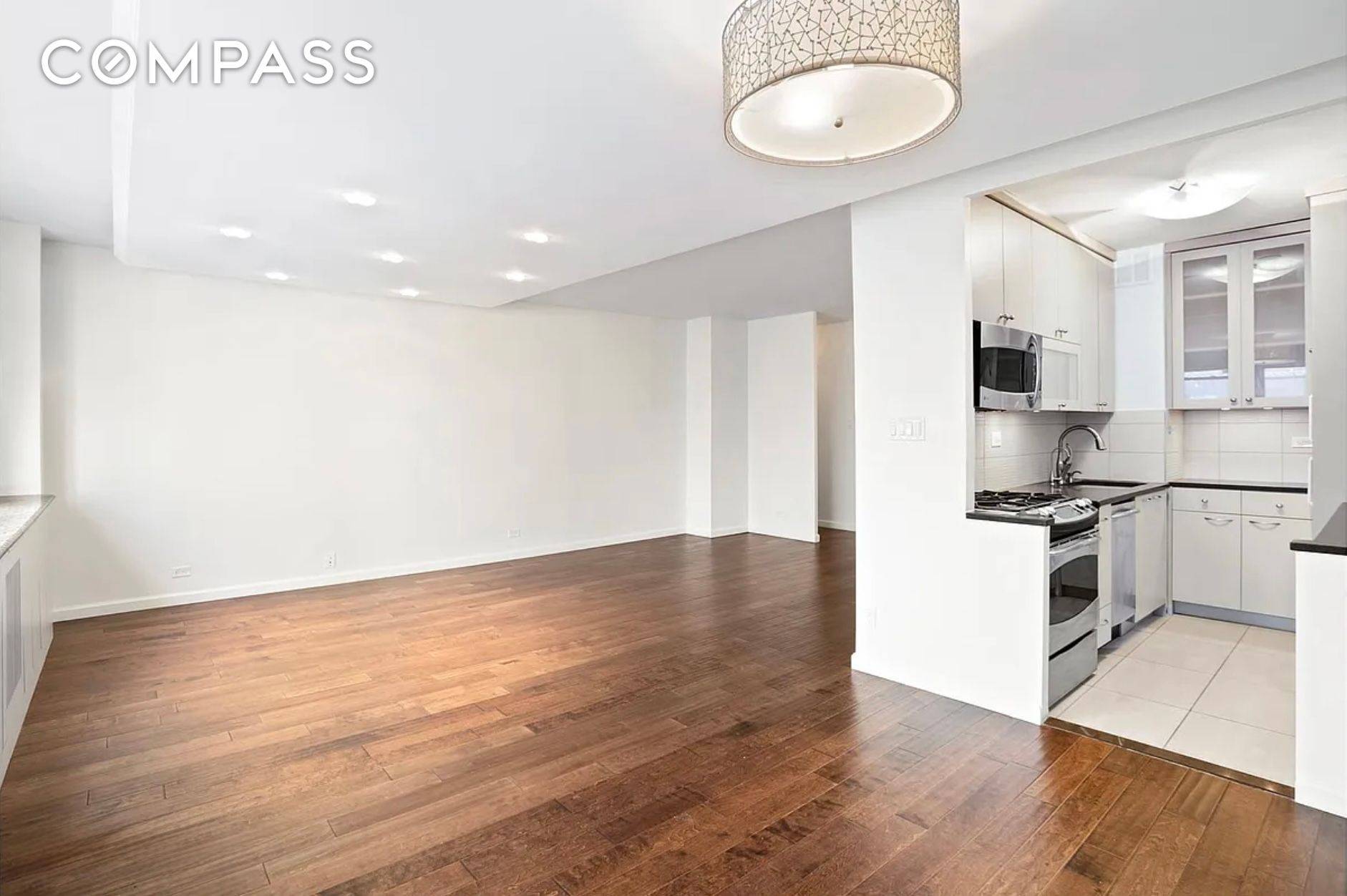 Apartment 12A in Coliseum Park designed by Sylvan and Robert Bien is a two bathroom corner unit with a 10 foot wide entry foyer with washer dryer in closet then ...