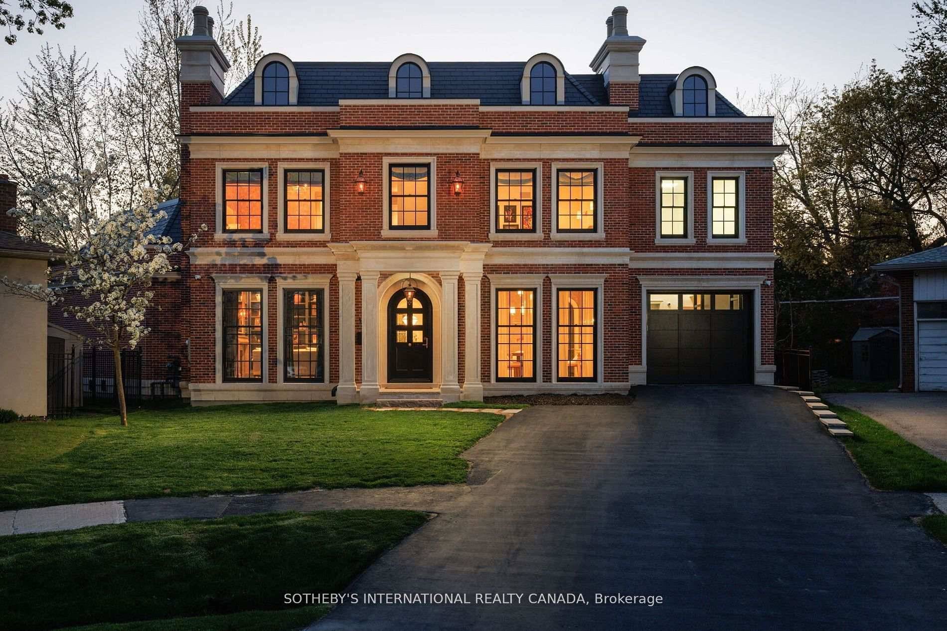 Nestled on a quiet cul de sac, this stunning Georgian inspired estate offers nearly 9, 000 sq ft of total living space on a rare pie shaped lot backing onto ...