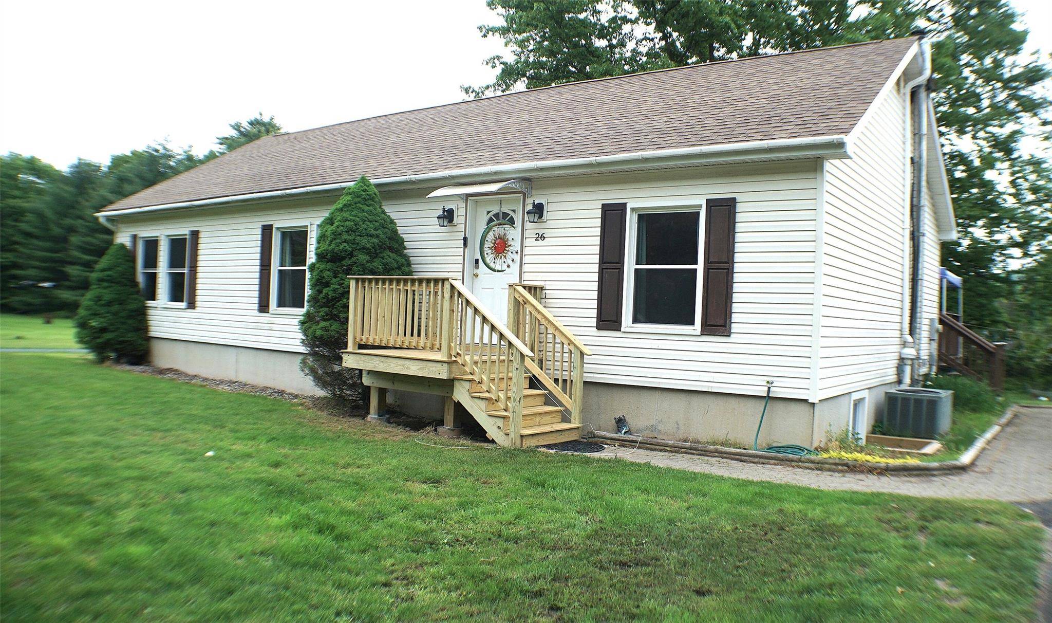 Lovely one level living on nice level land with an oversized heated 2 bay 32 x 40 garage, perfect for the car enthusiast.