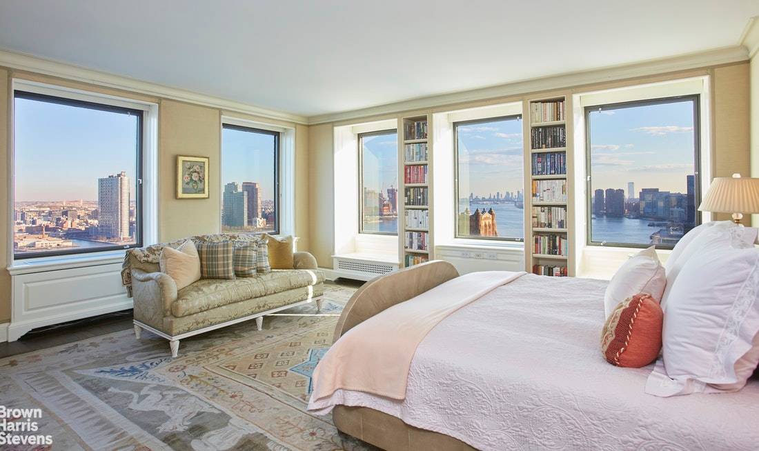 High atop the magnificent River House in Manhattan, one will find an unparalleled duplex residence of 17 rooms, many of which offer sweeping views across the East River.