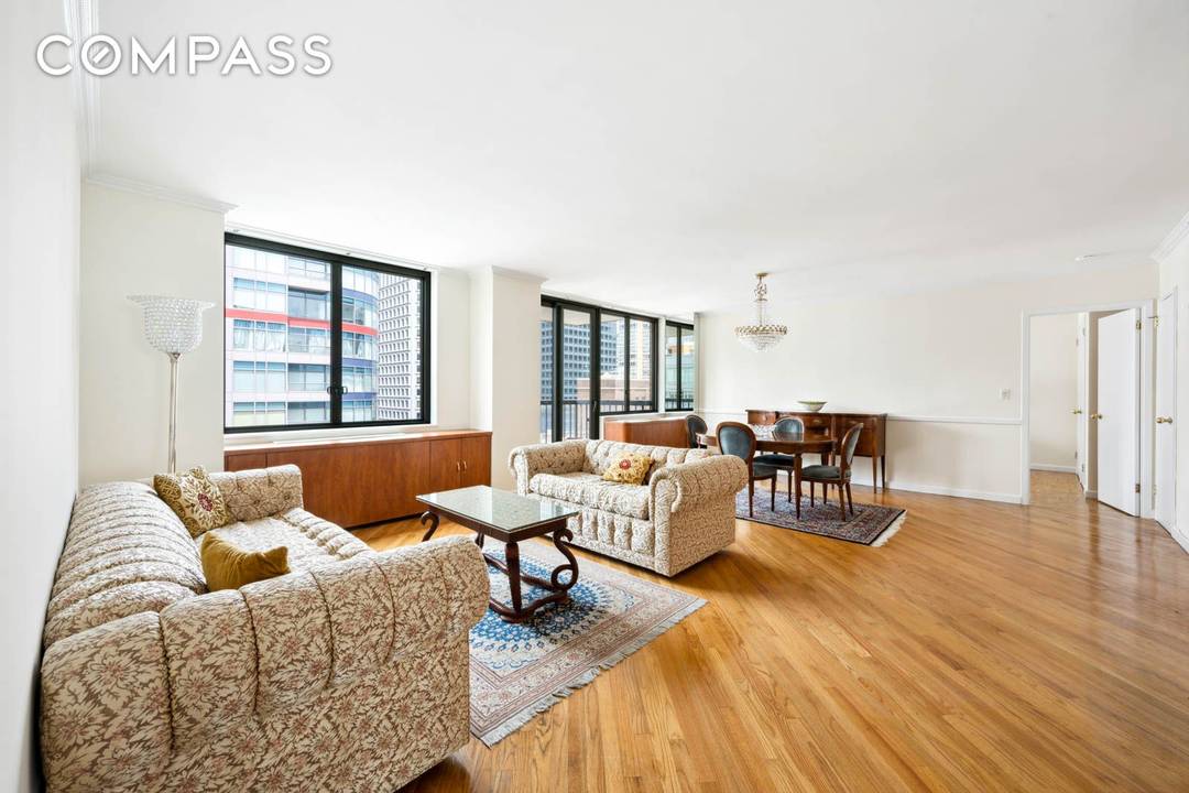 Oversized 3 bedroom 3 bathroom with 2 balcony's in The Connaught Tower a full service luxury coop in midtown east Sutton area.