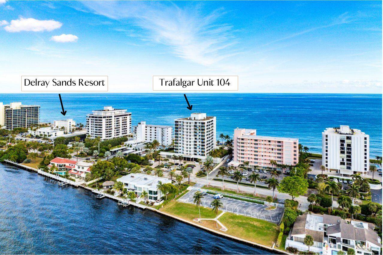 Experience coastal luxury at its finest in this beautifully updated 2 bed, 2 bath first floor walk out condo at dog friendly Trafalgar of Highland Beach.