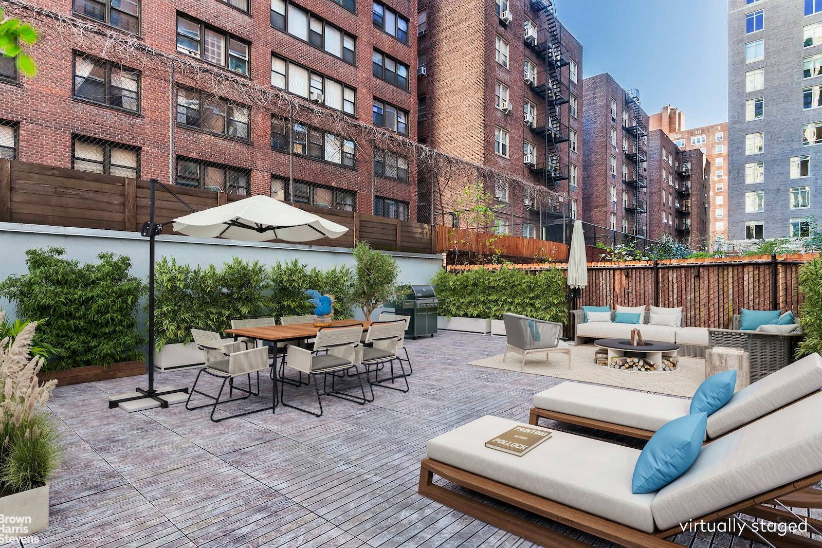 Presenting the best of both worlds Townhouse style living in a full time doorman Condominium offering a gracious 1, 422 sq ft two bedroom, two bathroom with a truly rare ...