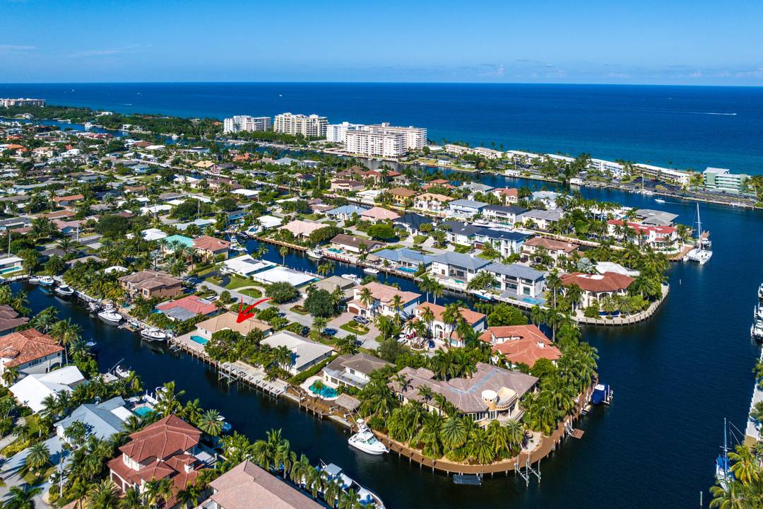 Located on a quiet cul de sac in Lighthouse Point's Venetian Isles, this 3 bedroom, 2 bath waterfront residence offers 90 feet of deepwater frontage with a boat lift and ...